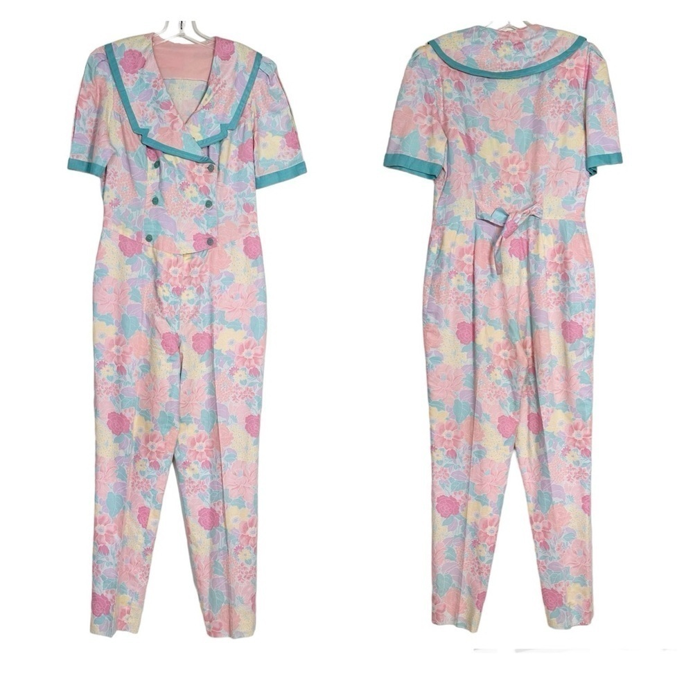 Vintage Floral Jumpsuit Size Medium